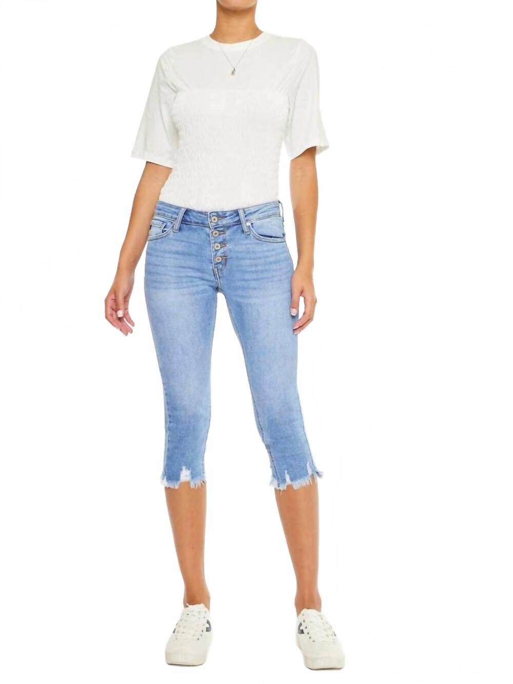 NEW KANCAN capri crop jeans in medium